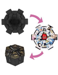 Hexagonal explosive box with photos