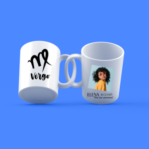 Personalized zodiac mug with picture and text - VIRGO