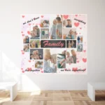 canvas painting with 18 photos and text