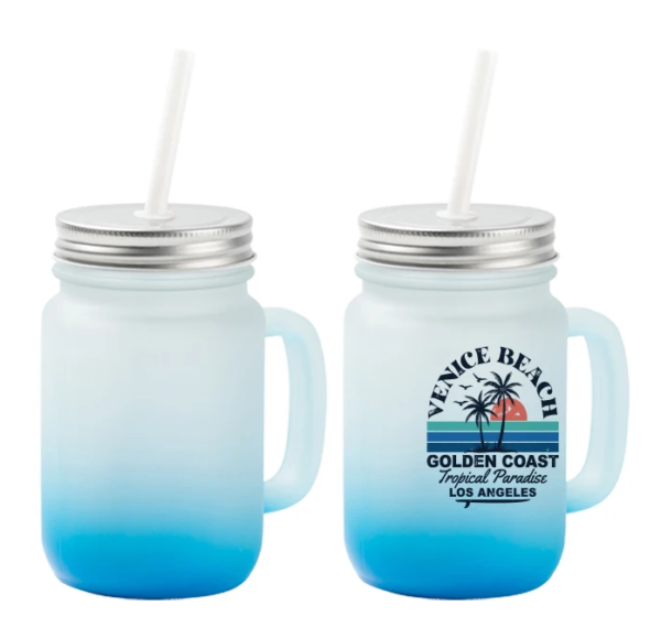Frosted limonade mug blue