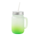 personalized Frosted limonade mug green