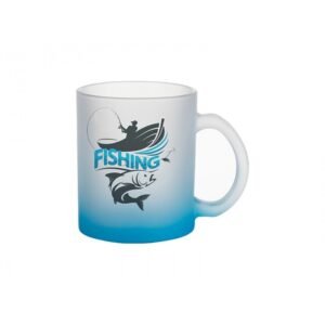 personalized frosted mug gradient blue