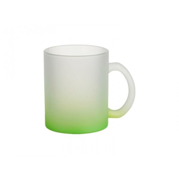 personalized frosted mug gradient green