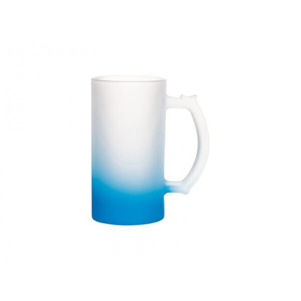 personalized frosted pint of beer gradient blue