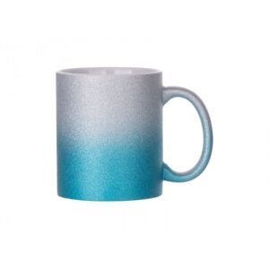 Glitter mug Silver-Blue