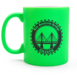 personalized green mug neon