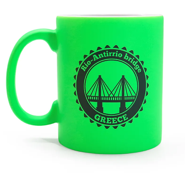 personalized green mug neon