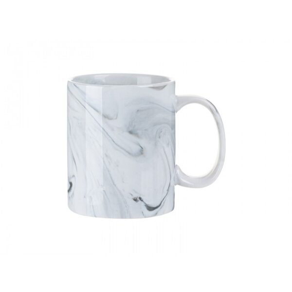 personalized marble textured grey mug