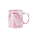 personalized marble textured pink mug