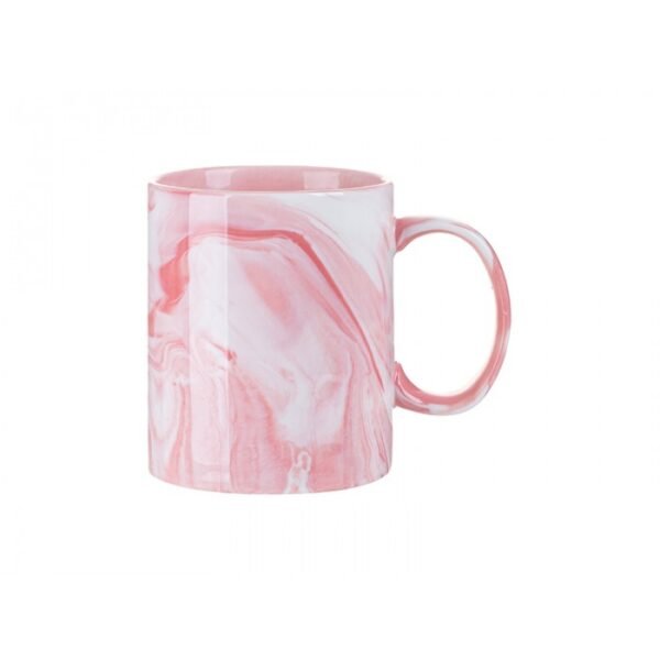 personalized marble textured pink mug