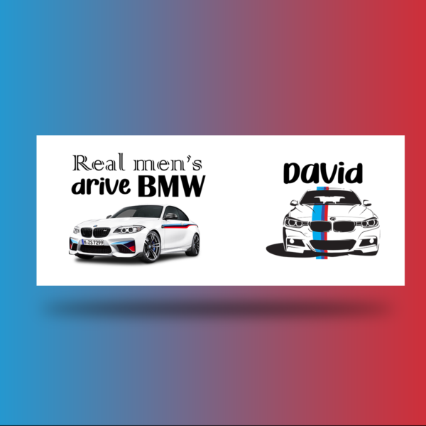 Real men's drive BMW mug