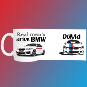 personalized mug with bmw