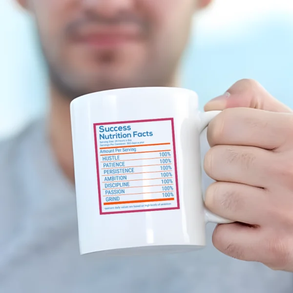 Success Nutrition Facts personalized mug