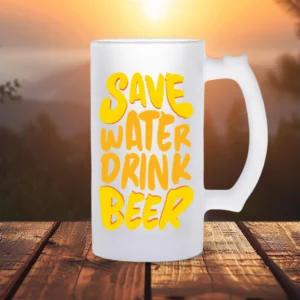 save water, drink beer personalized mug