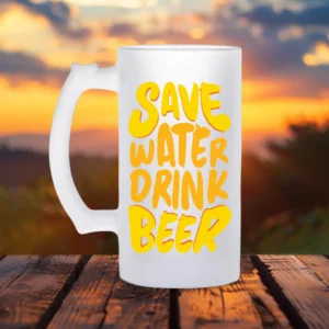 save water, drink beer personalized mug