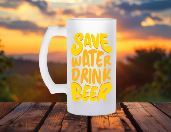 save water, drink beer personalized mug